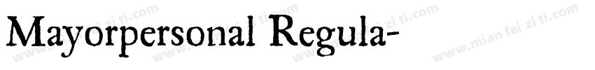 Mayorpersonal Regula字体转换